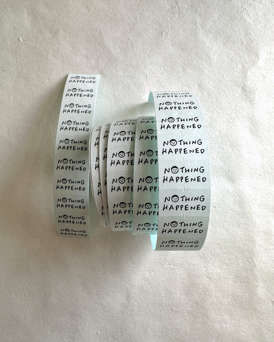 Littlelu - Nothing Happened label sticker roll SAMPLES
