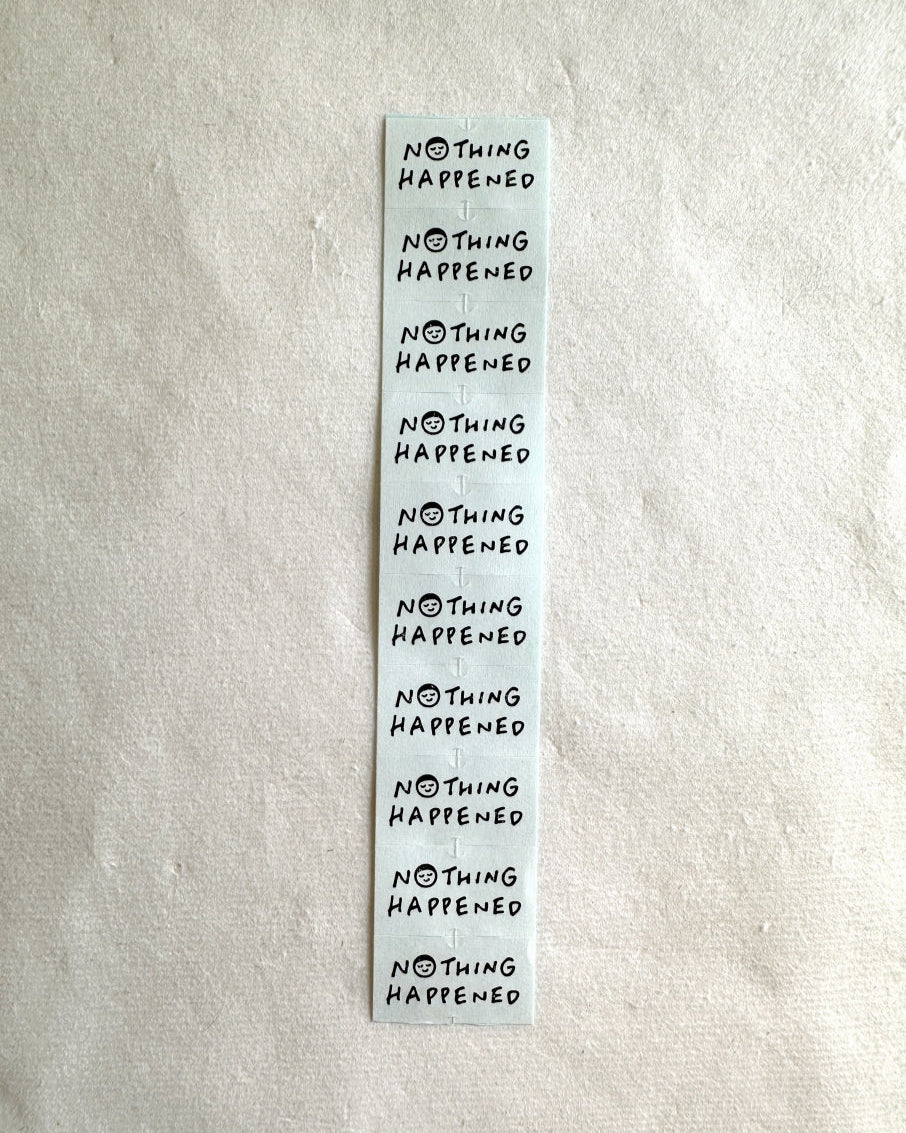 Littlelu - Nothing Happened label sticker roll SAMPLES