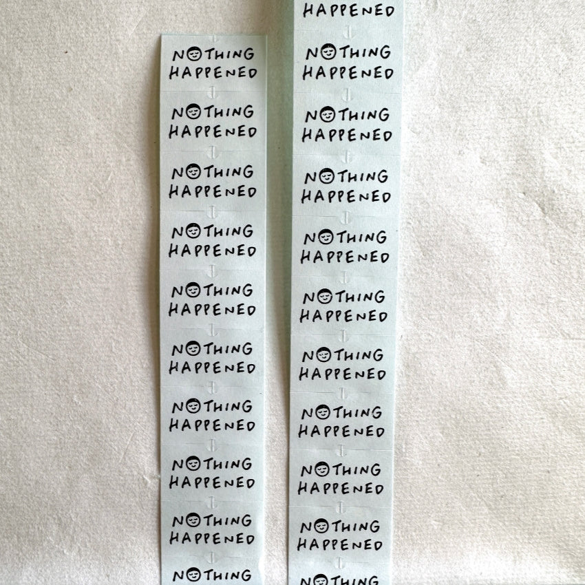 Littlelu - Nothing Happened label sticker roll SAMPLES