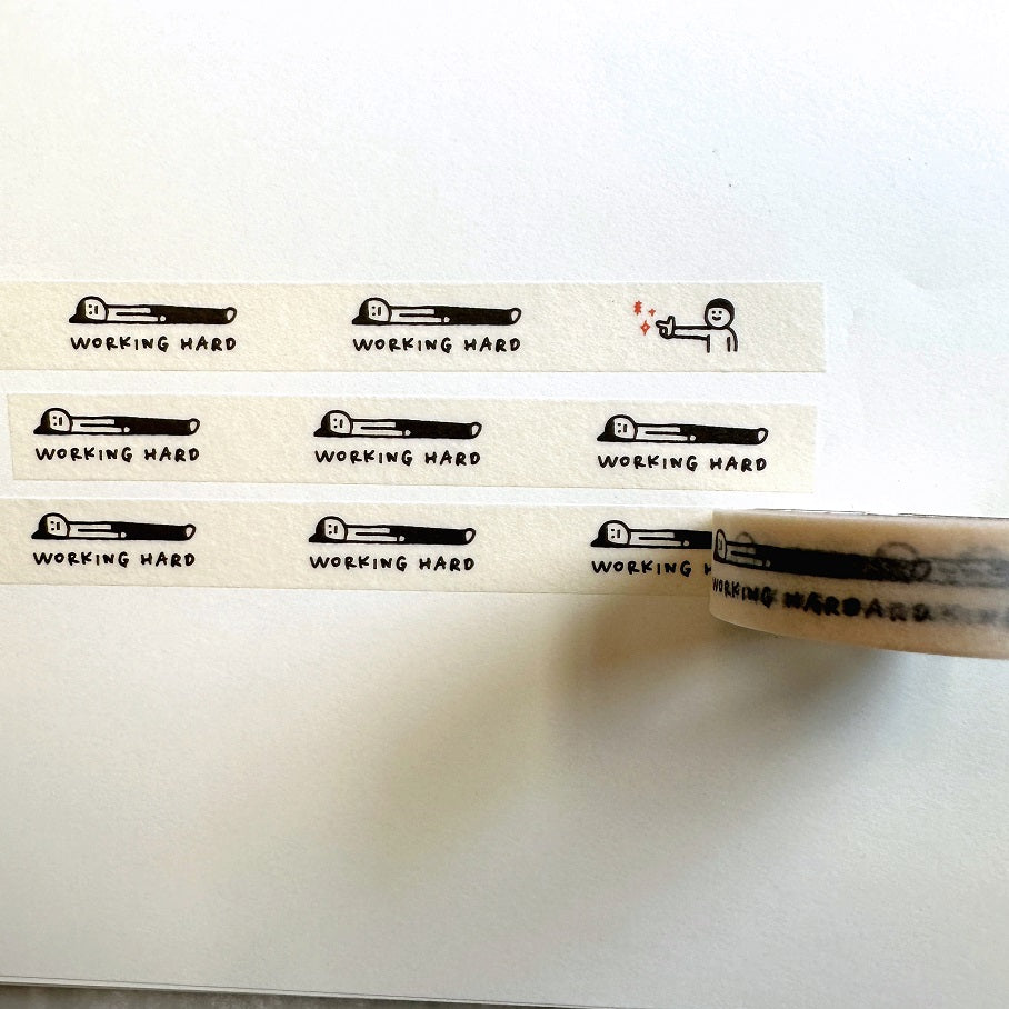 Littlelu - Working Hard slim washi tape SAMPLES