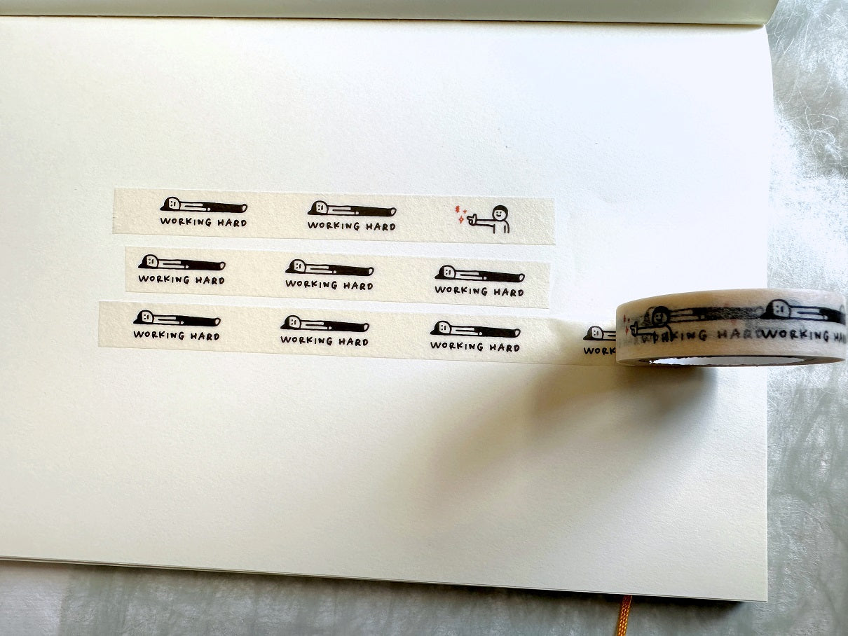 Littlelu - Working Hard slim washi tape SAMPLES