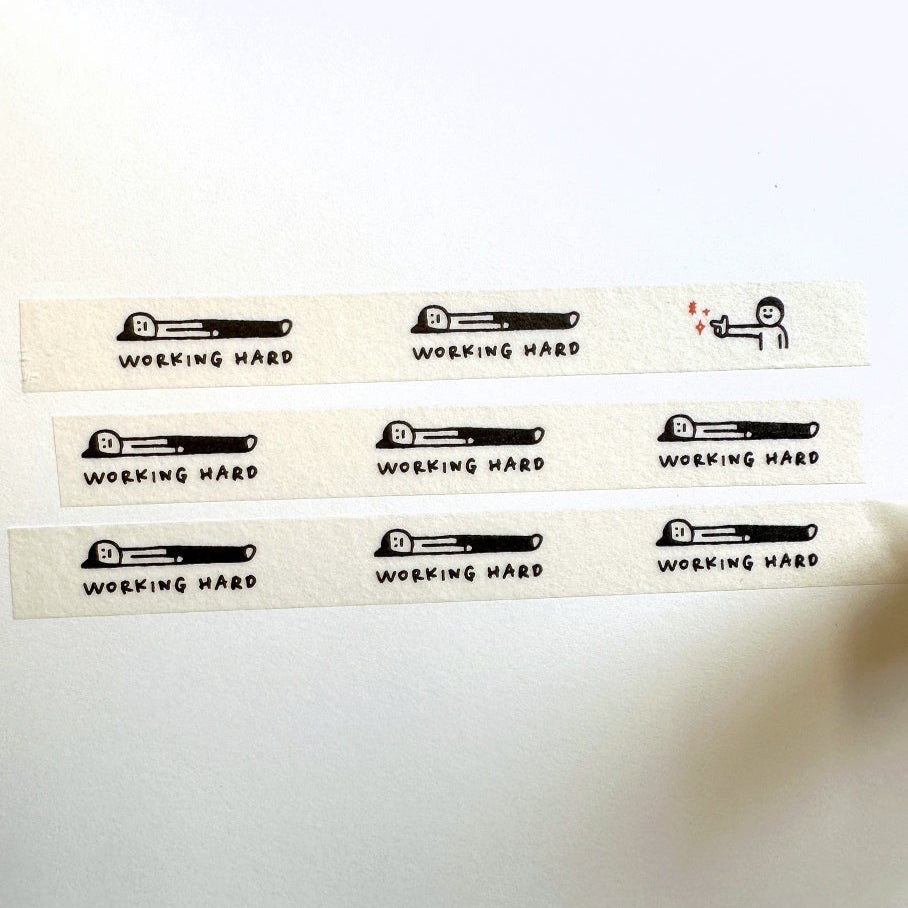 Littlelu - Working Hard slim washi tape SAMPLES