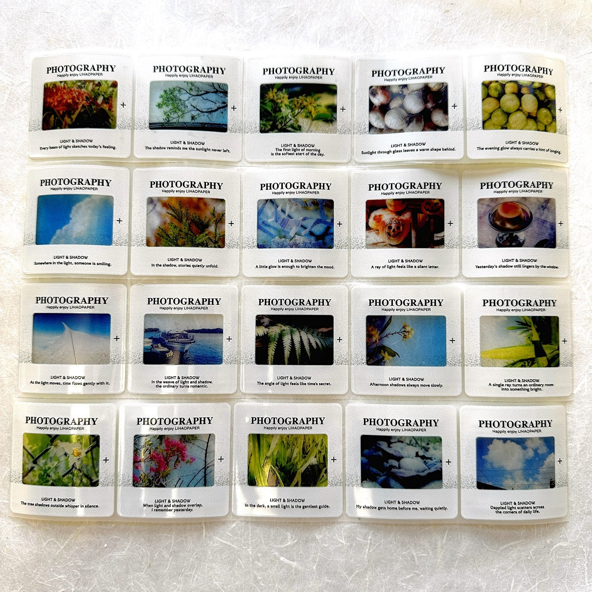 Lihaopaper - No. 111 Light & Shadow kiss-cut PET tape SAMPLES