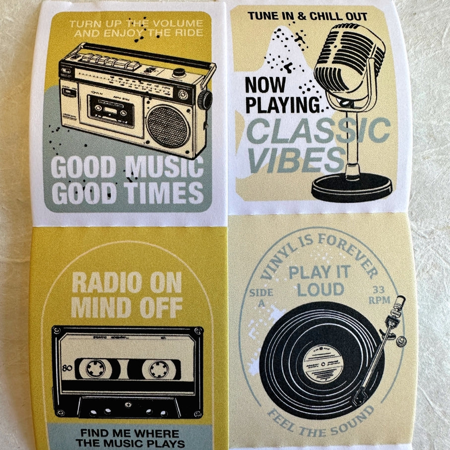 Lihaopaper - World Off, Music On perforated paper sticker roll SAMPLES