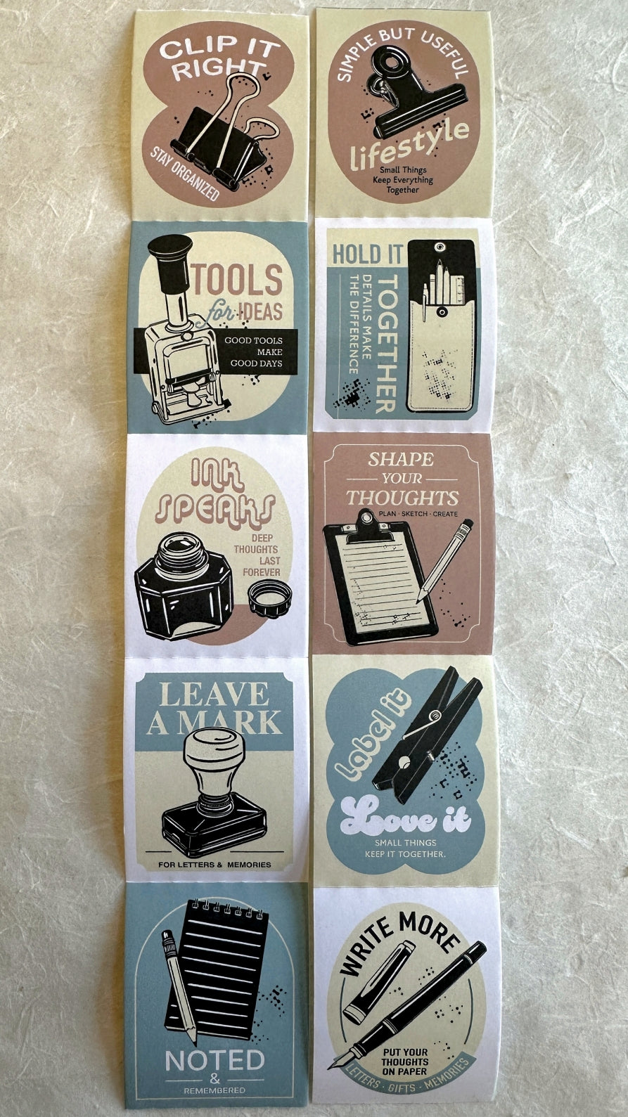 Lihaopaper - Notes In Between perforated paper sticker roll SAMPLES