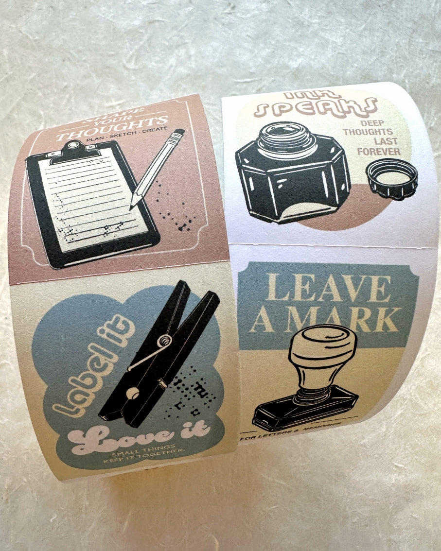 Lihaopaper - Notes In Between perforated paper sticker roll SAMPLES