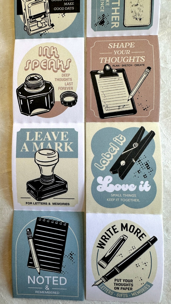 Lihaopaper - Notes In Between perforated paper sticker roll SAMPLES