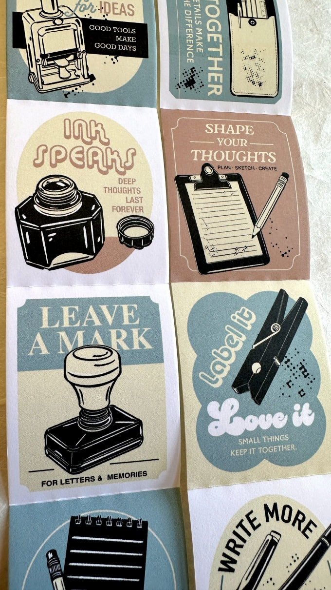 Lihaopaper - Notes In Between perforated paper sticker roll SAMPLES