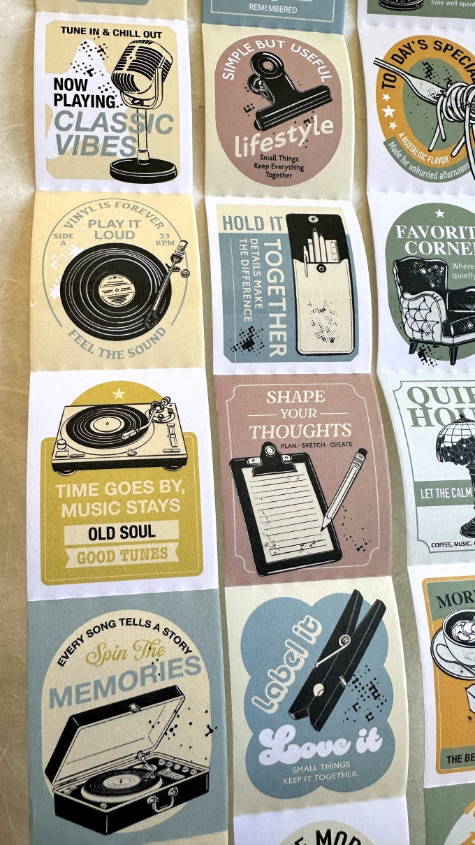 Lihaopaper - Notes In Between perforated paper sticker roll SAMPLES