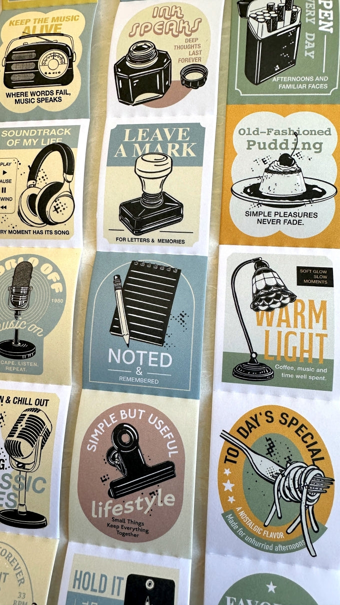 Lihaopaper - Notes In Between perforated paper sticker roll SAMPLES