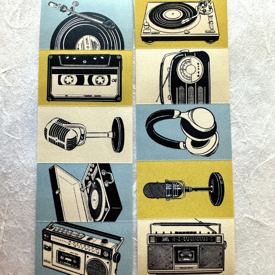 Lihaopaper - World Off, Music On label sticker roll SAMPLES