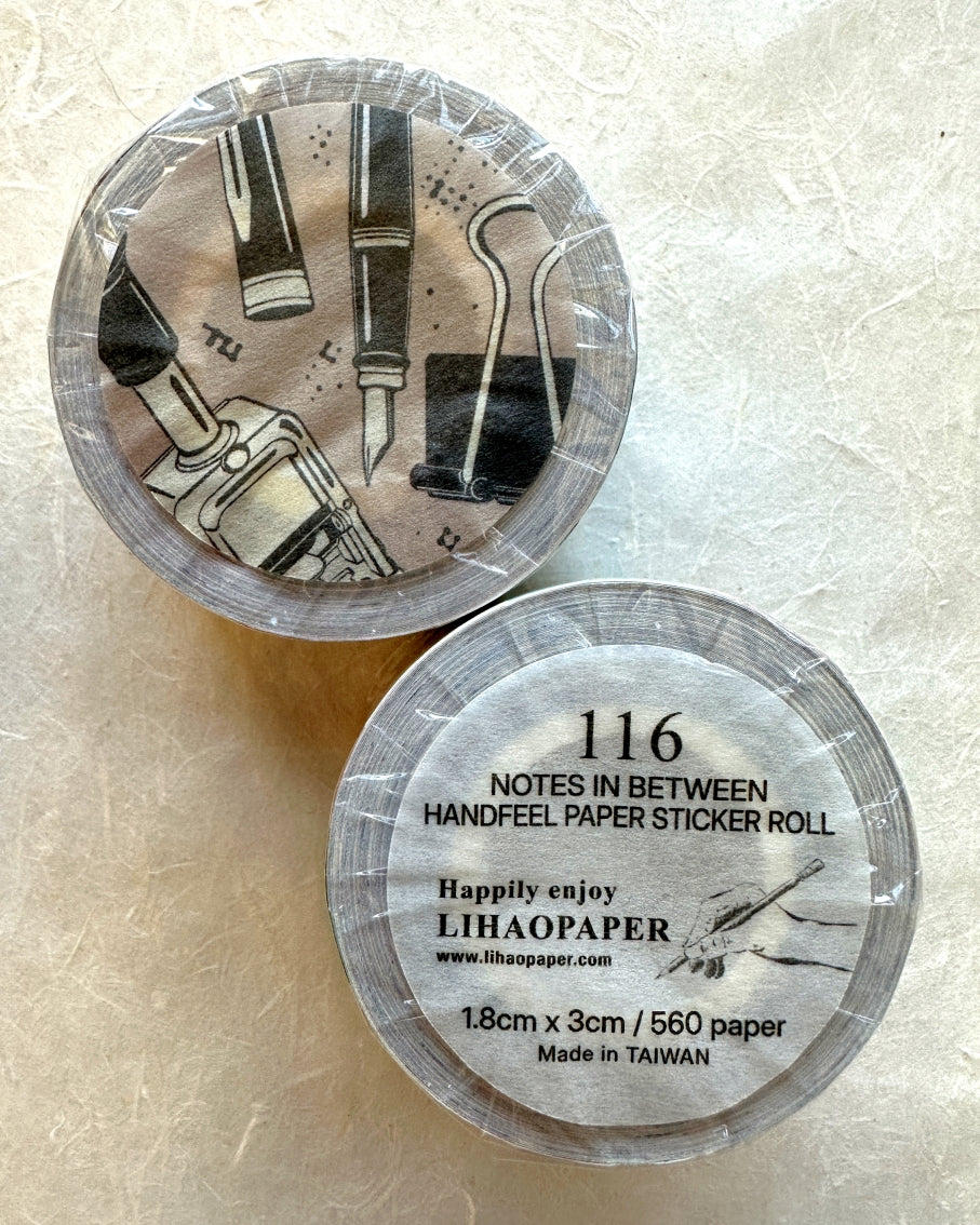 Lihaopaper - Notes In Between label sticker roll SAMPLES