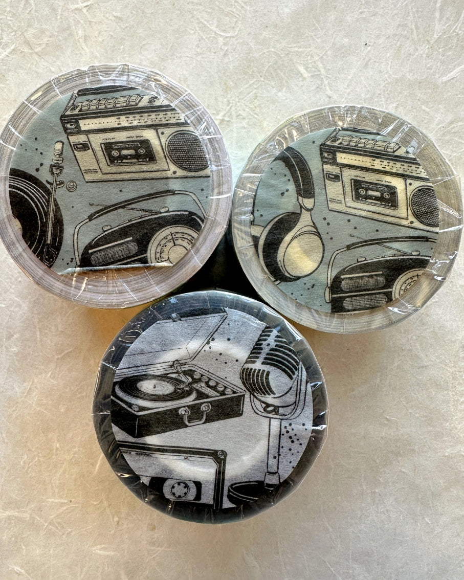 Lihaopaper - World Off, Music On label sticker roll SAMPLES