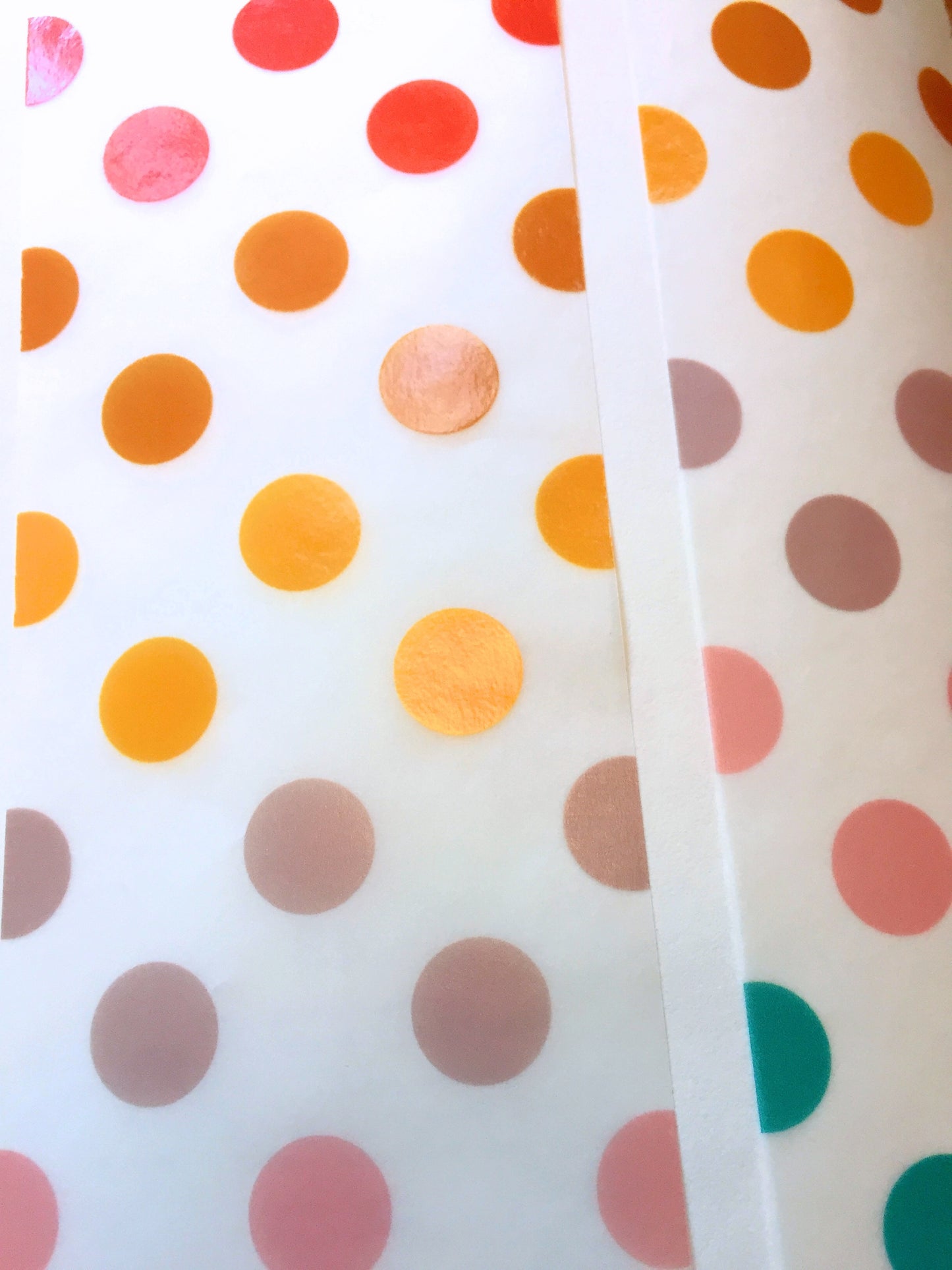 LihaoPaper - Multi-Colored Polka Dots nonadhesive tracing paper SAMPLES