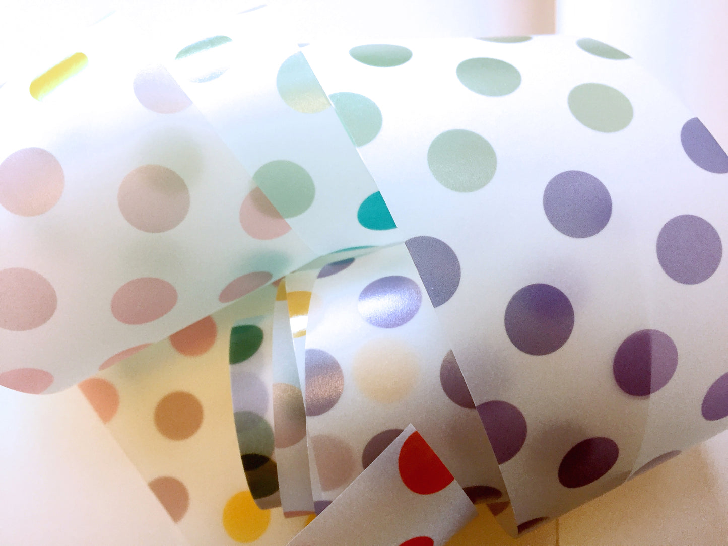 LihaoPaper - Multi-Colored Polka Dots nonadhesive tracing paper SAMPLES