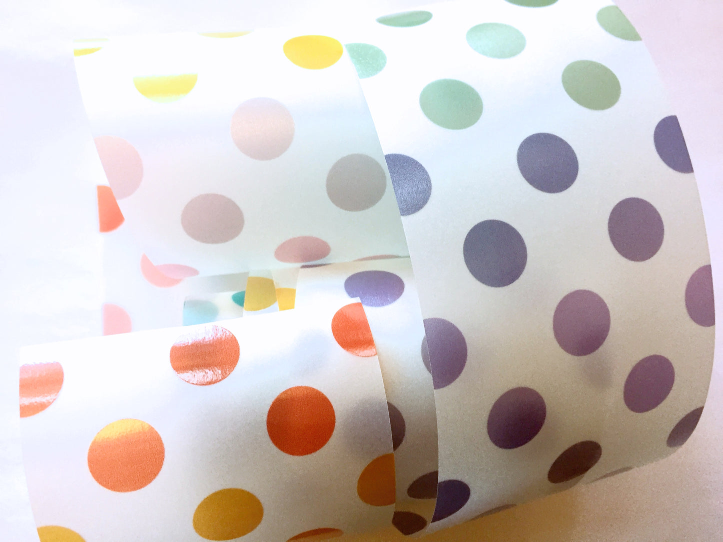 LihaoPaper - Multi-Colored Polka Dots nonadhesive tracing paper SAMPLES