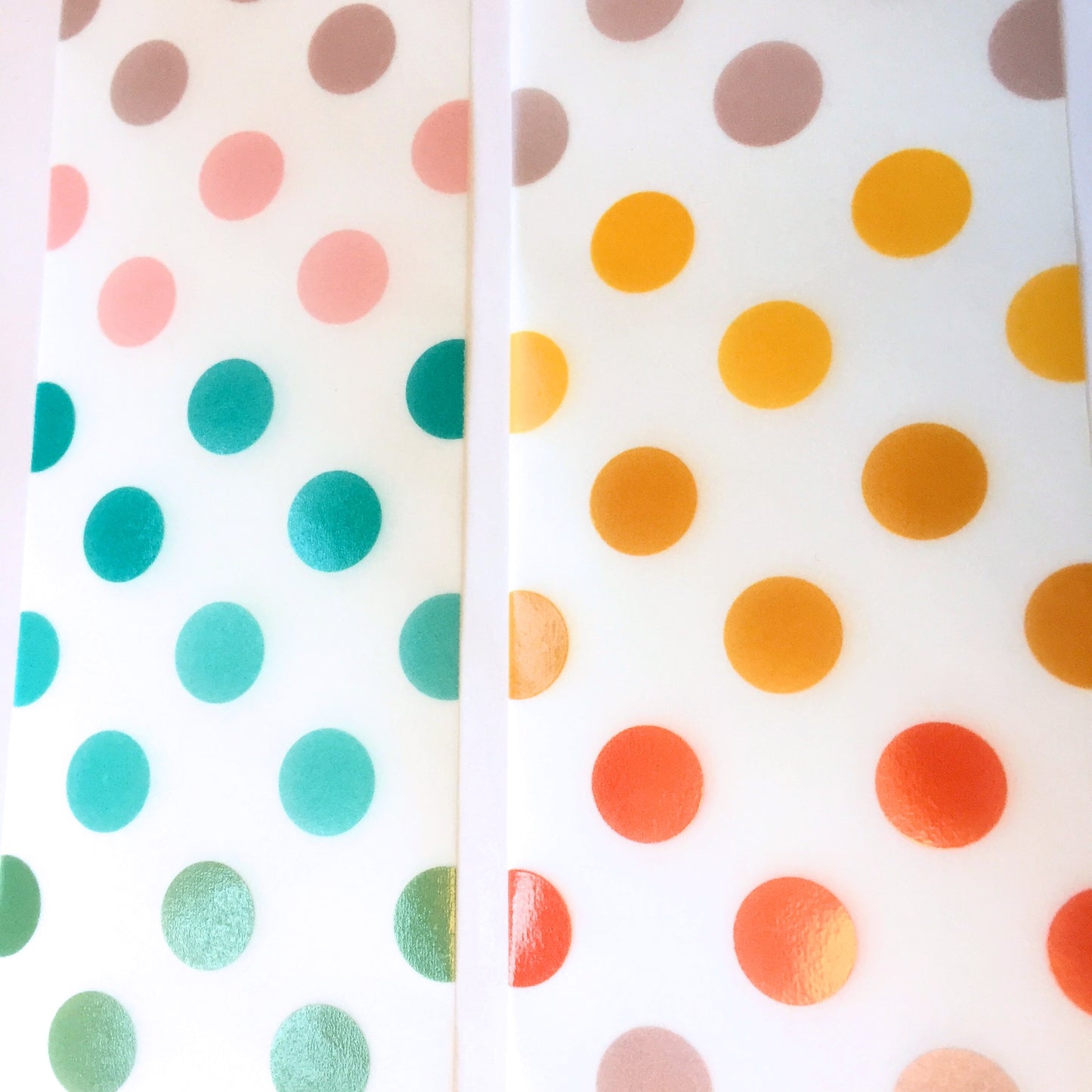 LihaoPaper - Multi-Colored Polka Dots nonadhesive tracing paper SAMPLES