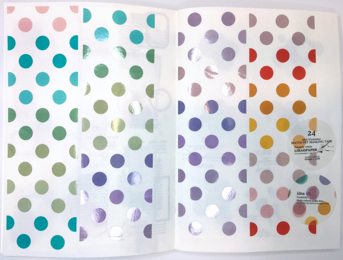 LihaoPaper - Multi-Colored Polka Dots PET tape SAMPLES