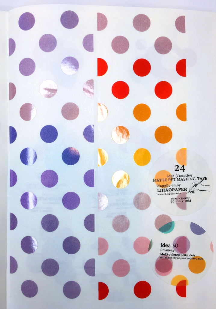 LihaoPaper - Multi-Colored Polka Dots PET tape SAMPLES