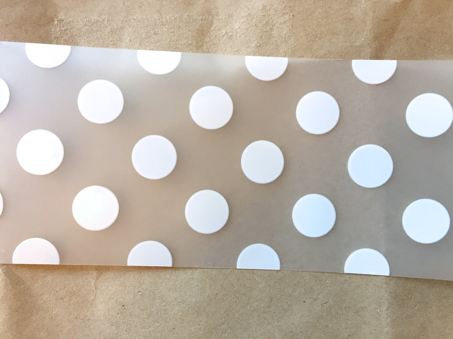 LihaoPaper - White Polka Dots PET tape SAMPLES