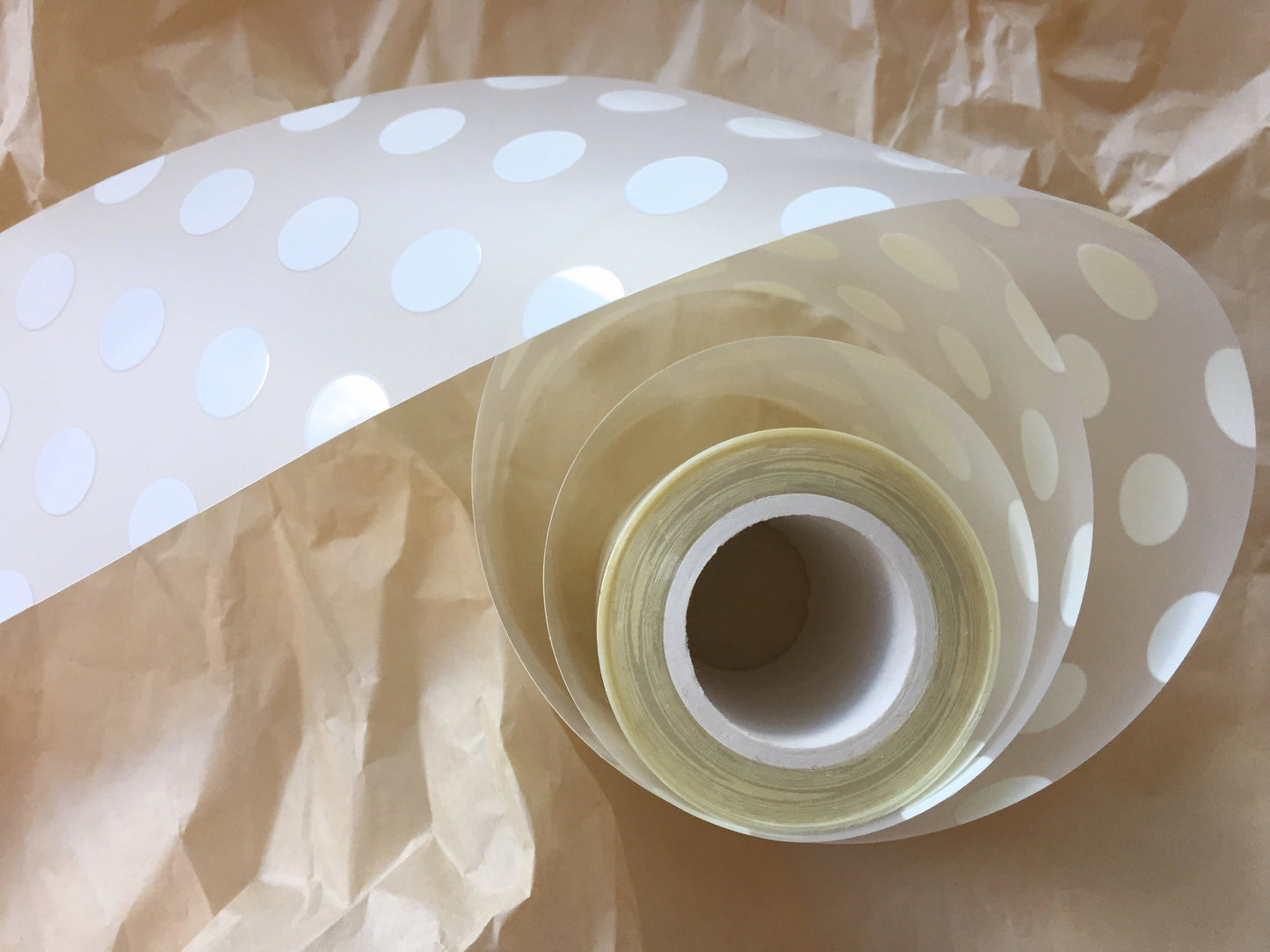 LihaoPaper - White Polka Dots PET tape SAMPLES