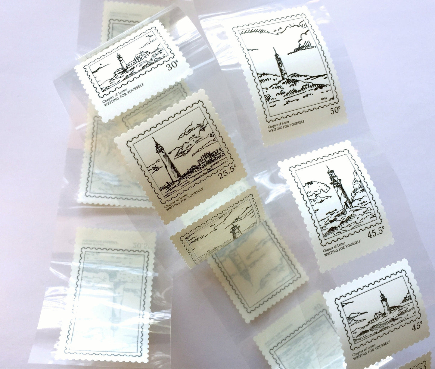 LihaoPaper - Lighthouse Postmark die-cut PET tape SAMPLES