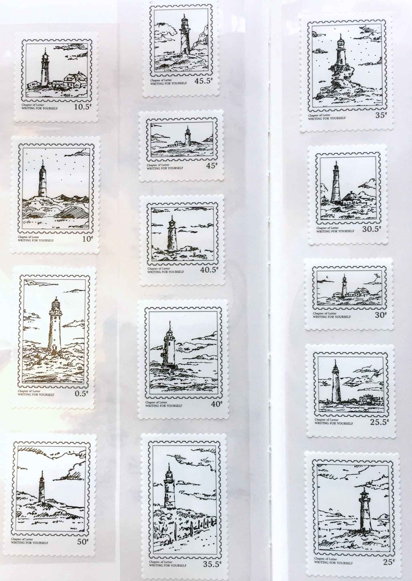 LihaoPaper - Lighthouse Postmark die-cut PET tape SAMPLES