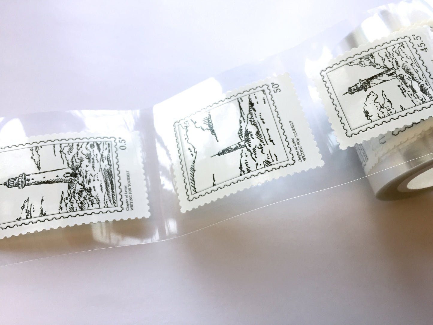 LihaoPaper - Lighthouse Postmark die-cut PET tape SAMPLES