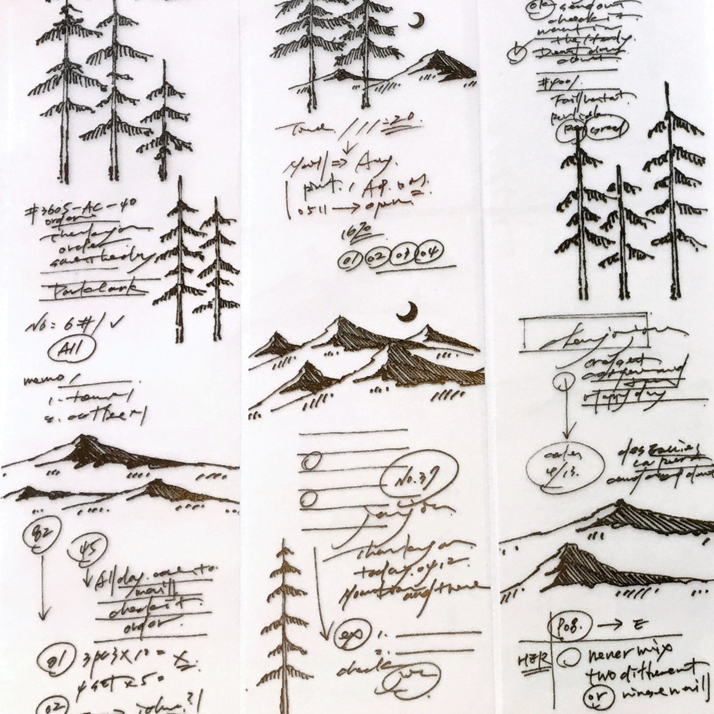 LihaoPaper - Forest Memo nonadhesive tracing paper SAMPLES
