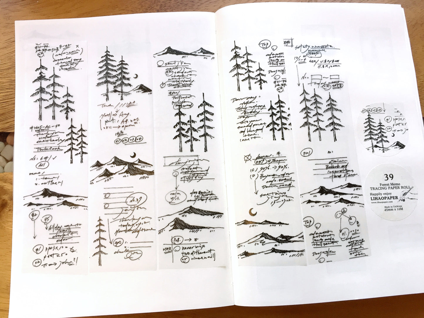 LihaoPaper - Forest Memo nonadhesive tracing paper SAMPLES