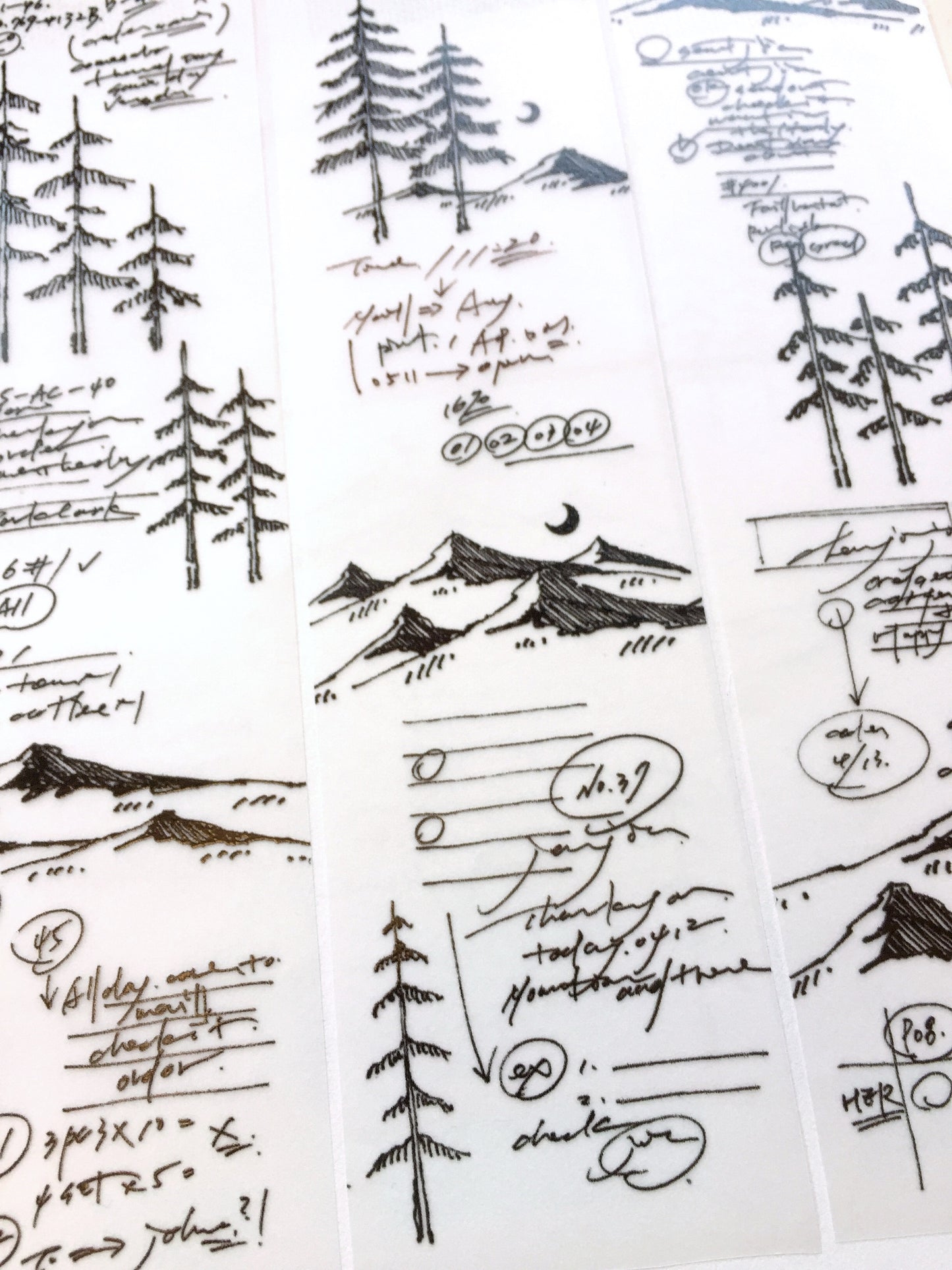LihaoPaper - Forest Memo nonadhesive tracing paper SAMPLES