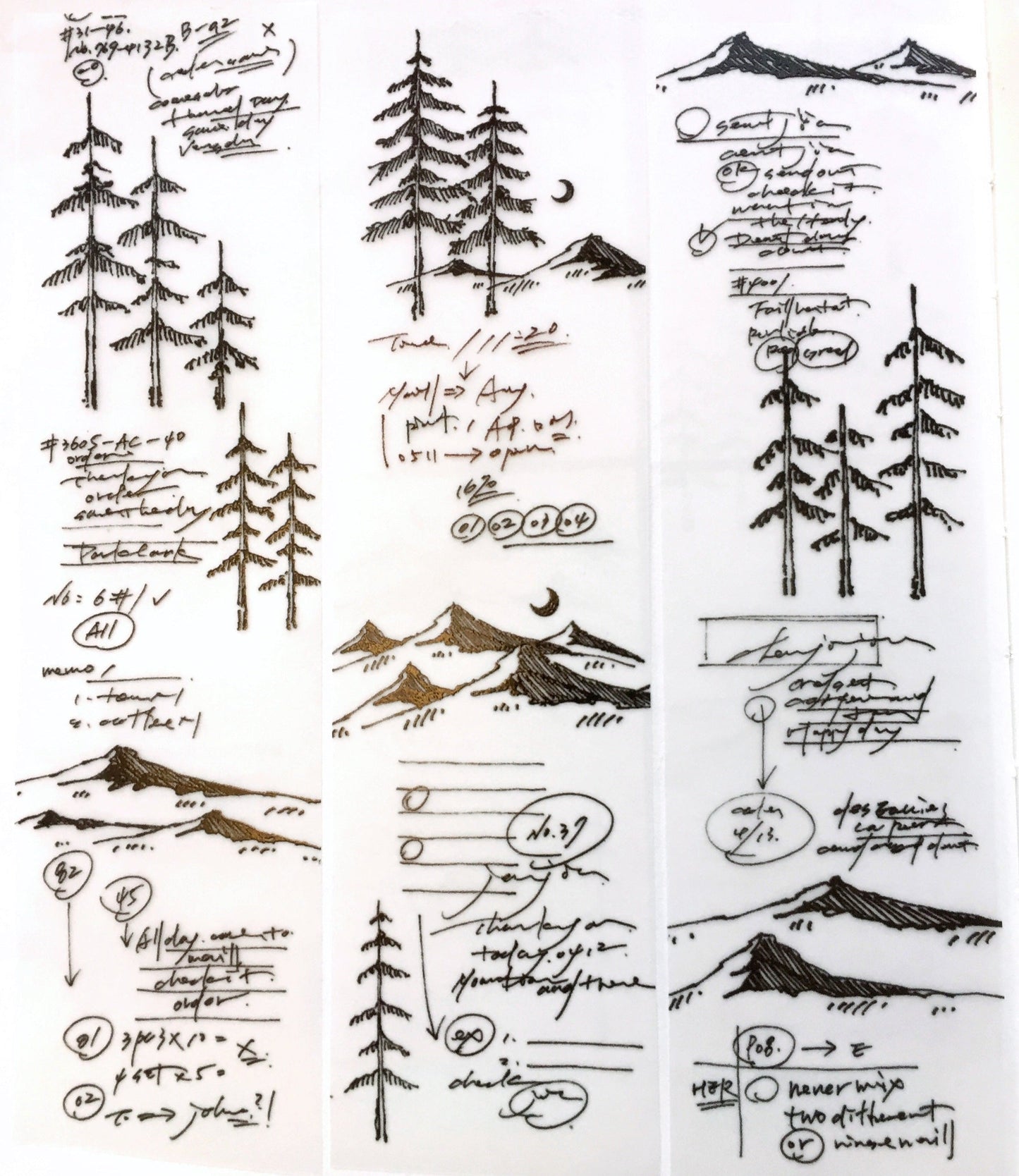 LihaoPaper - Forest Memo nonadhesive tracing paper SAMPLES