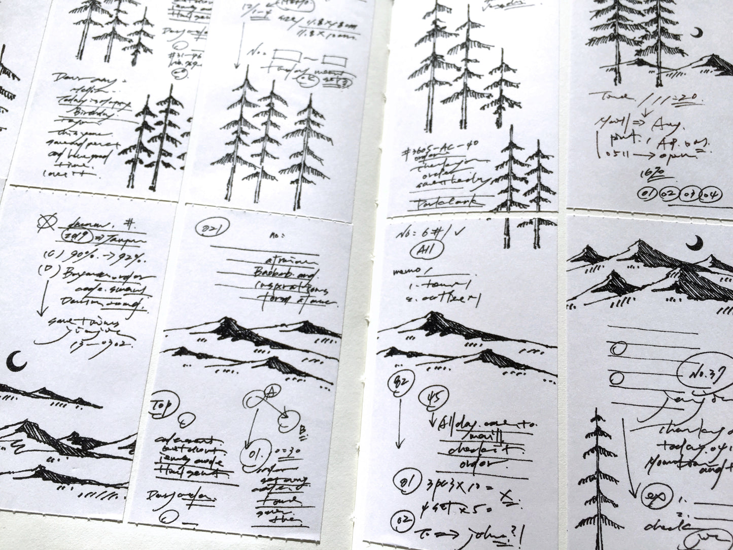 LihaoPaper - Forest Memo perforated paper tape SAMPLES