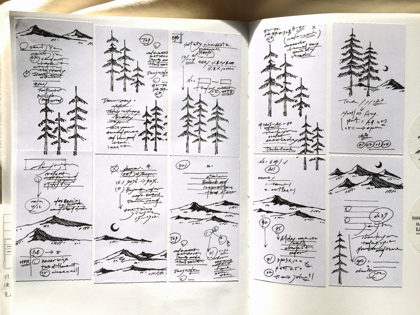 LihaoPaper - Forest Memo perforated paper tape SAMPLES