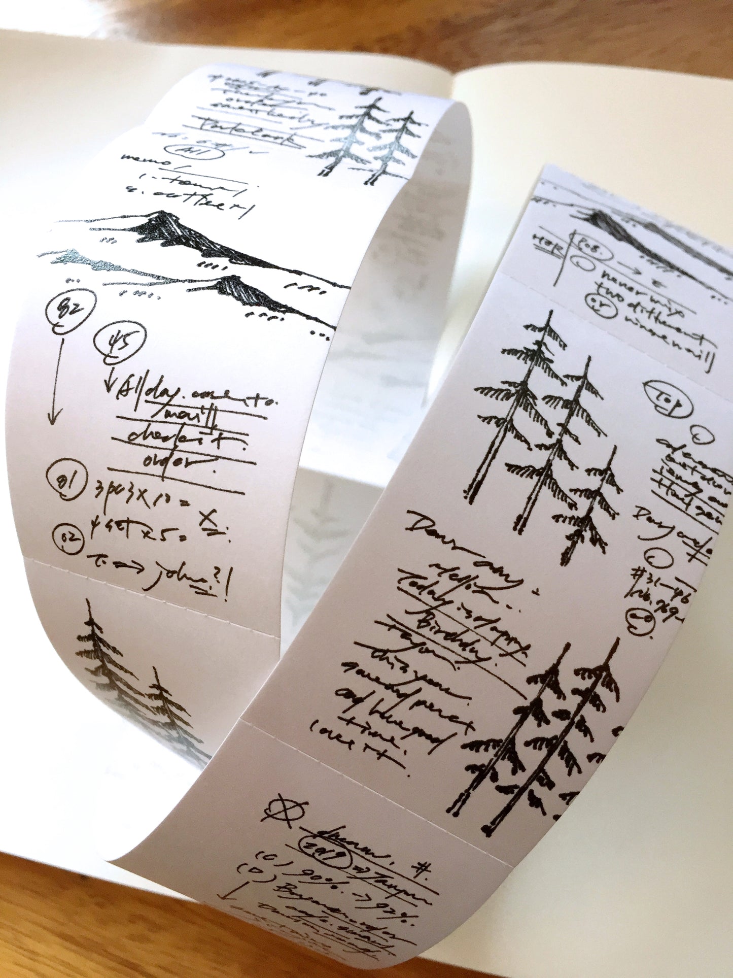 LihaoPaper - Forest Memo perforated paper tape SAMPLES