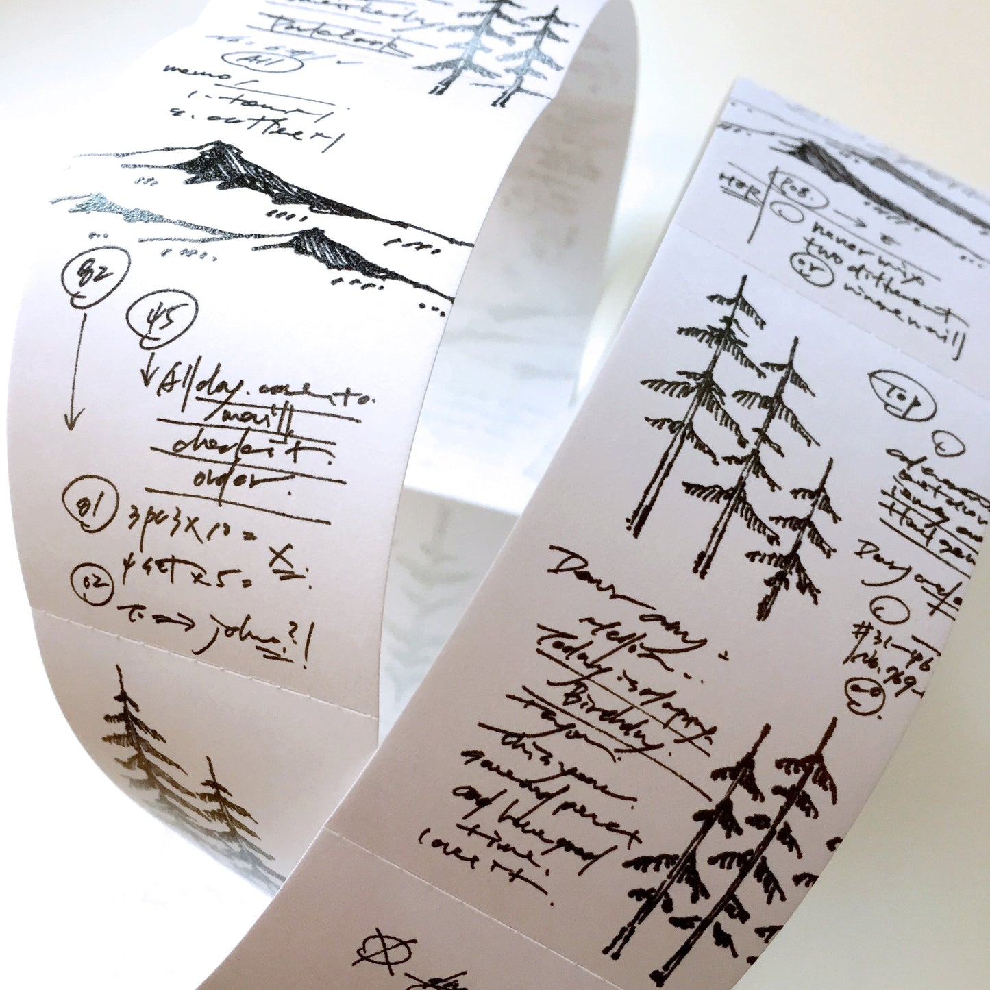 LihaoPaper - Forest Memo perforated paper tape SAMPLES