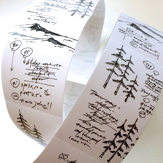 LihaoPaper - Forest Memo perforated paper tape SAMPLES