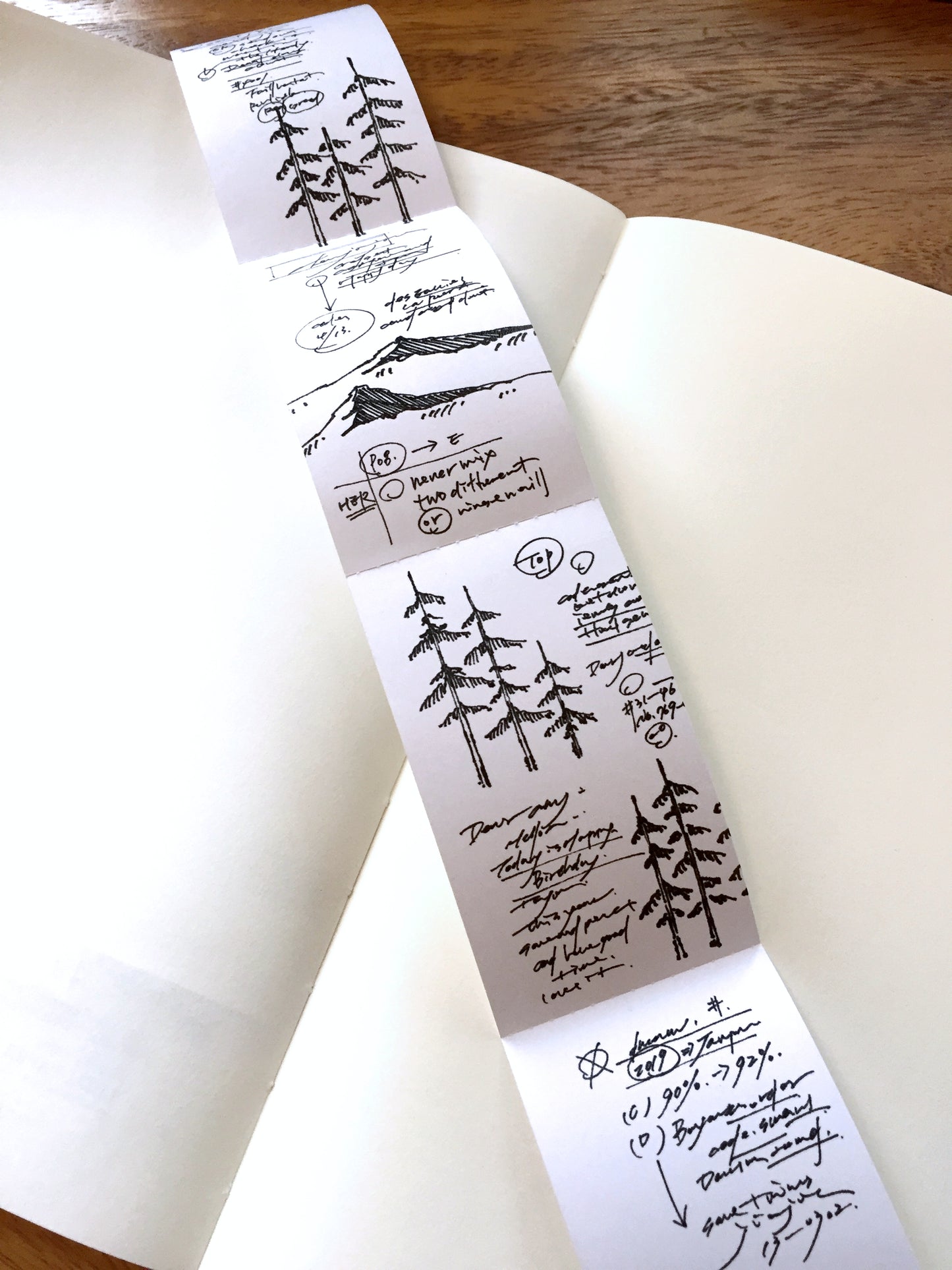 LihaoPaper - Forest Memo perforated paper tape SAMPLES