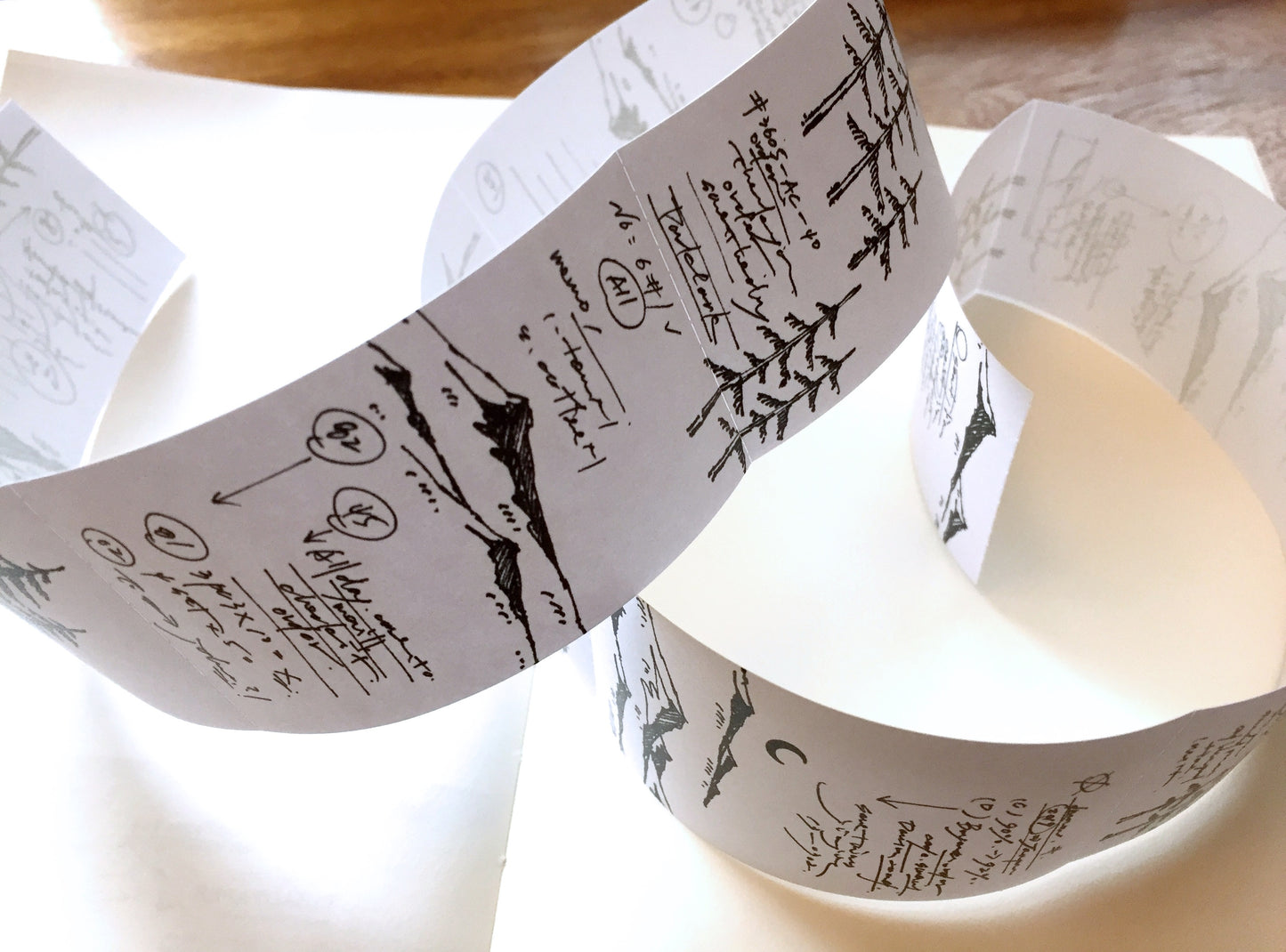LihaoPaper - Forest Memo perforated paper tape SAMPLES