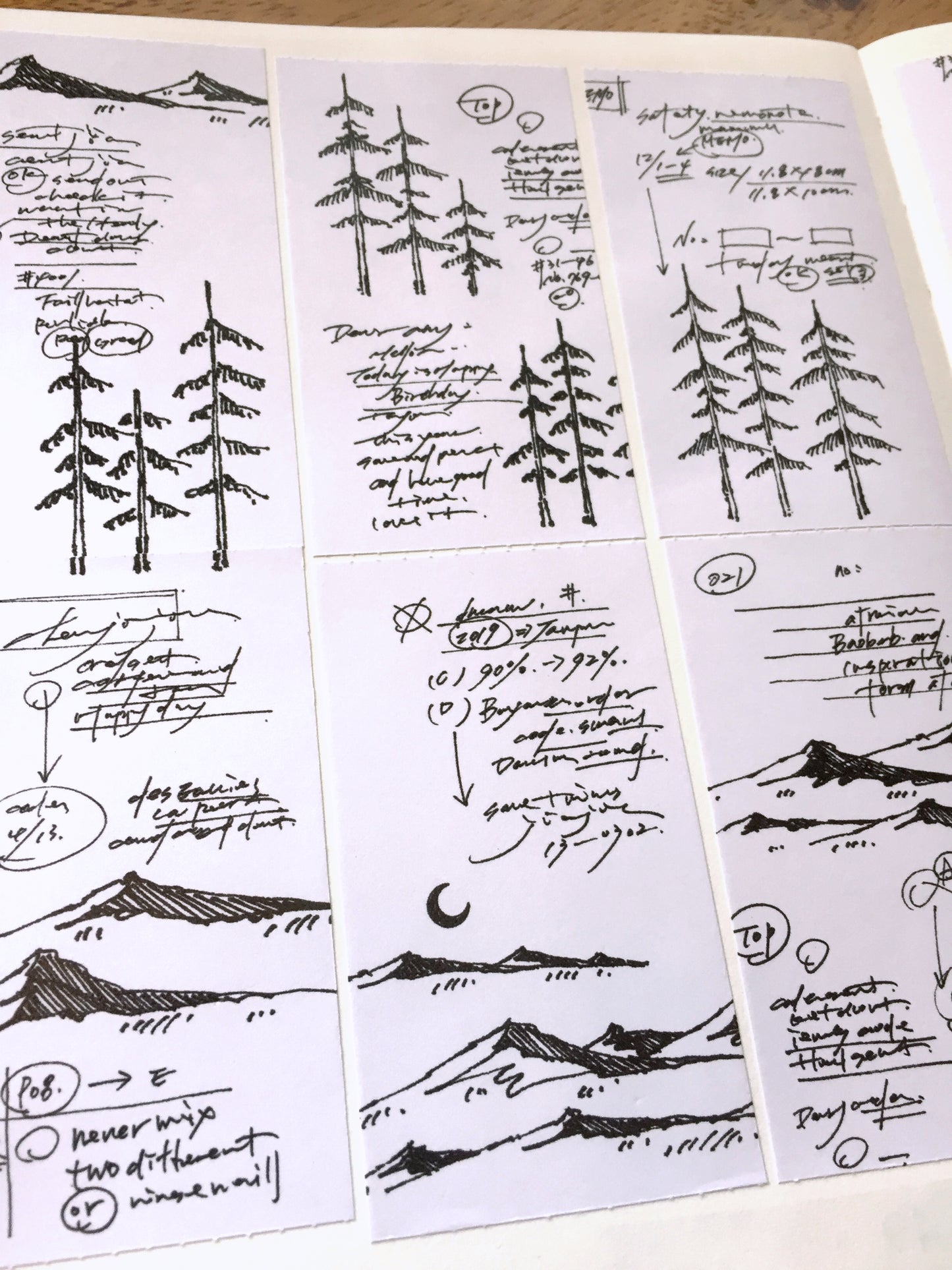 LihaoPaper - Forest Memo perforated paper tape SAMPLES