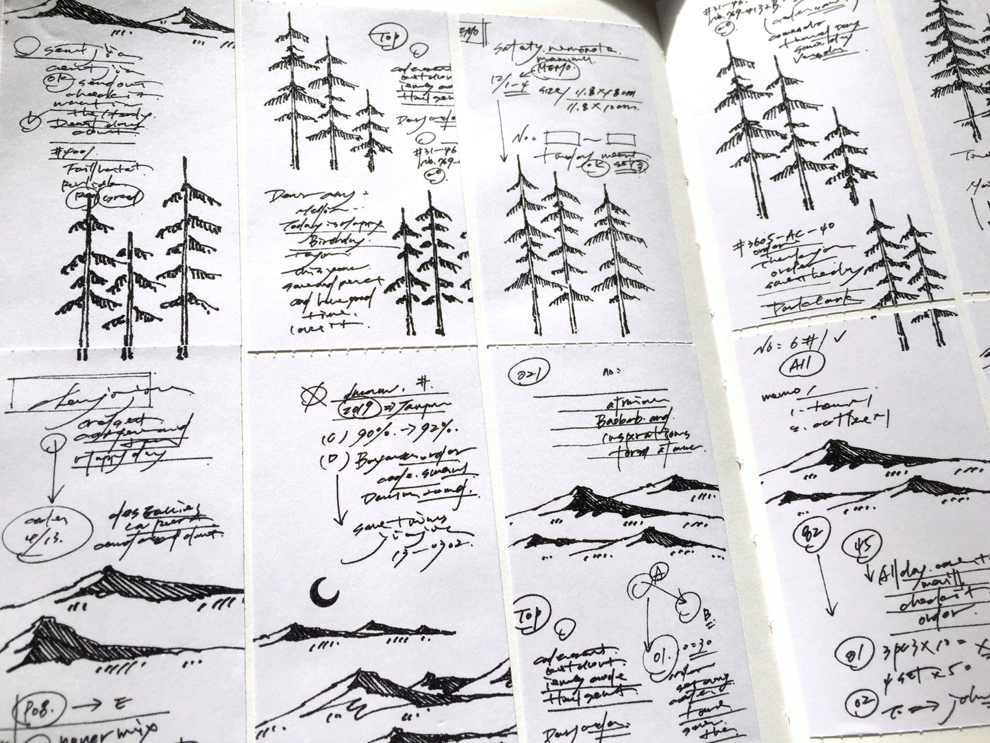 LihaoPaper - Forest Memo perforated paper tape SAMPLES