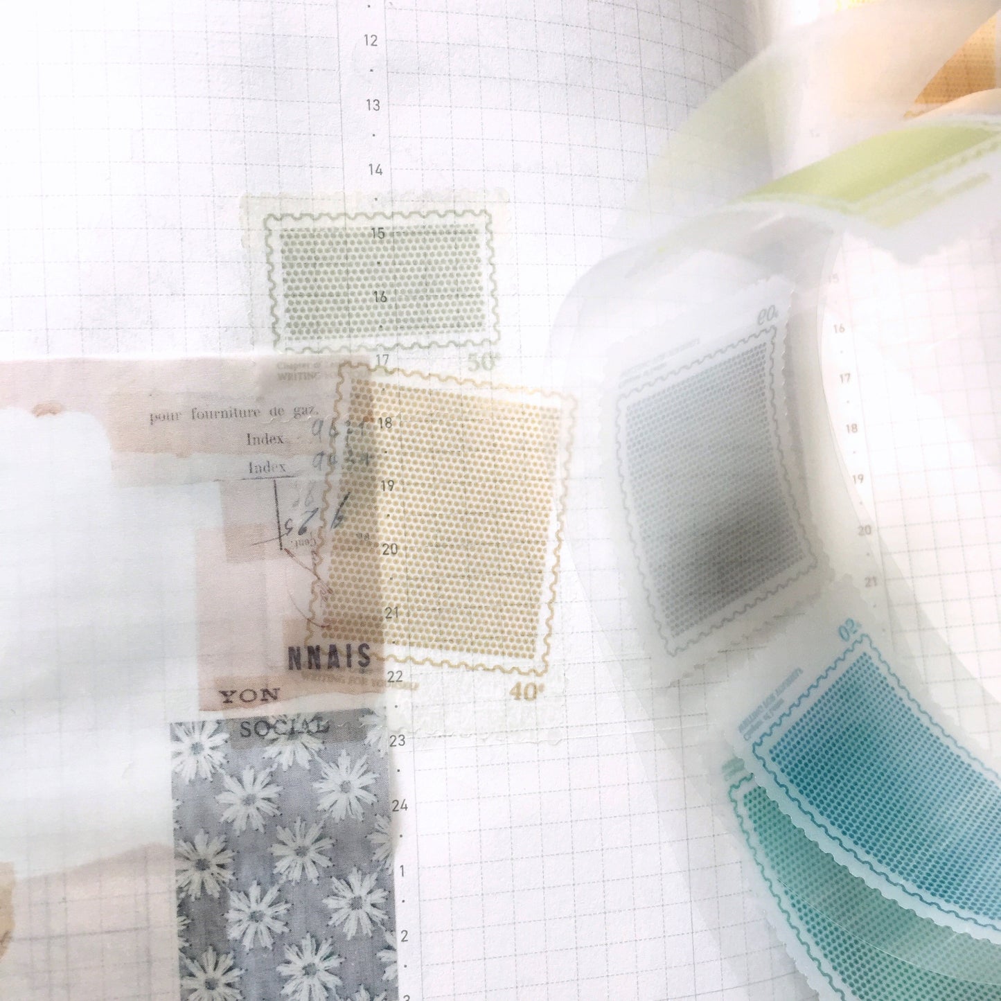 LihaoPaper - Screentone Postmark die-cut PET tape SAMPLES