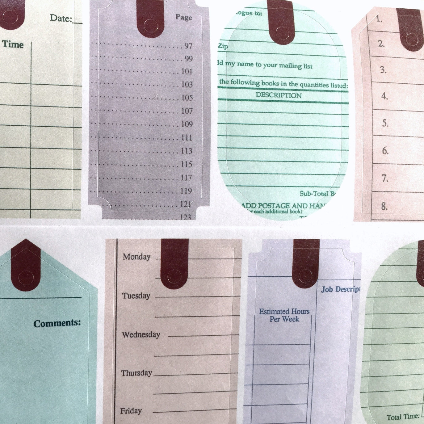 LihaoPaper - Vintage Tag kiss-cut paper tape SAMPLES