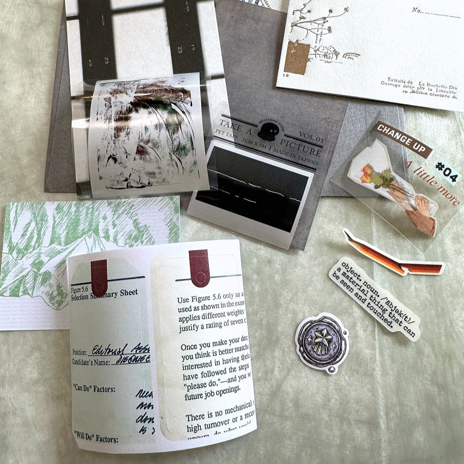LihaoPaper - Vintage Tag kiss-cut paper tape SAMPLES