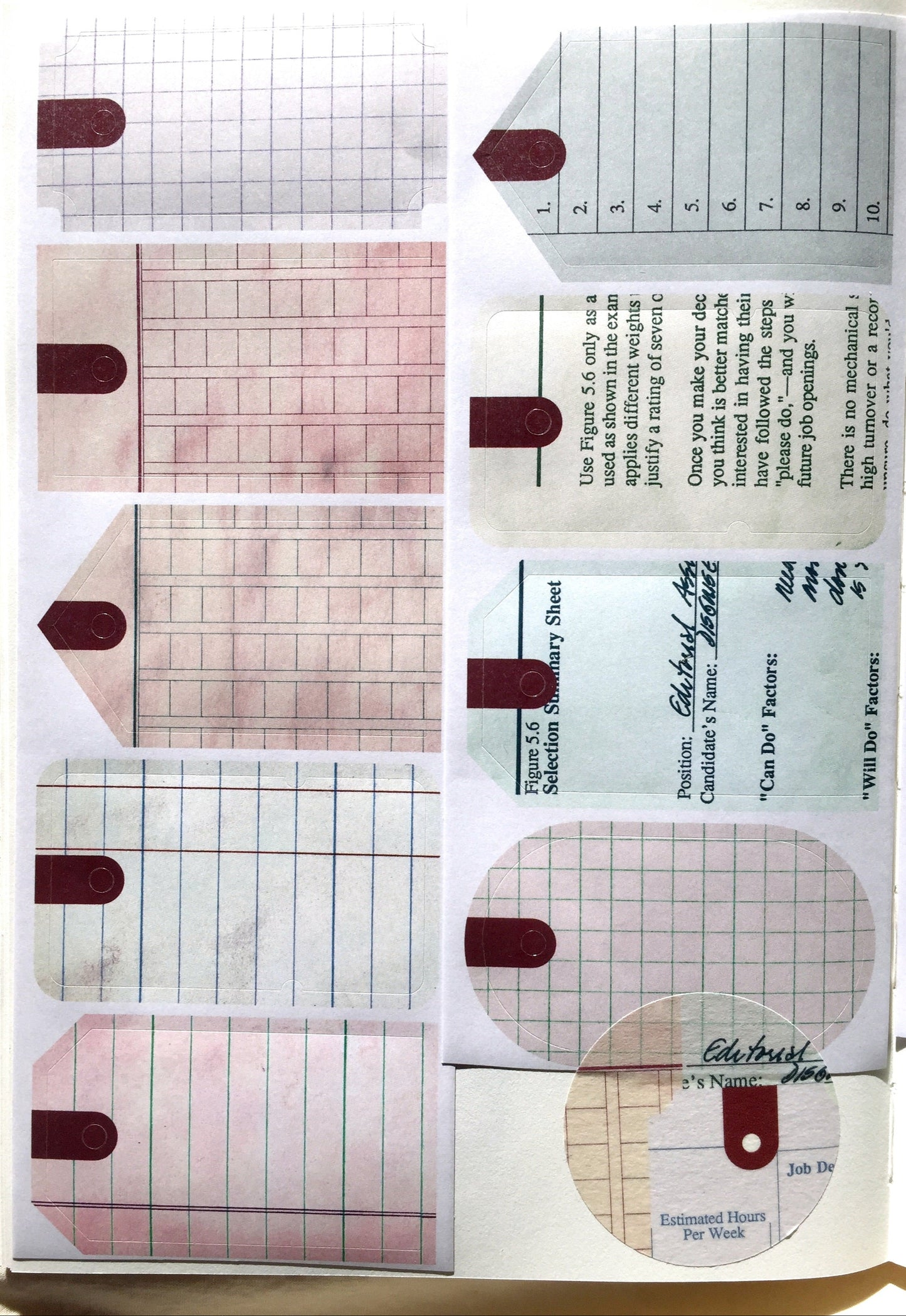 LihaoPaper - Vintage Tag kiss-cut paper tape SAMPLES