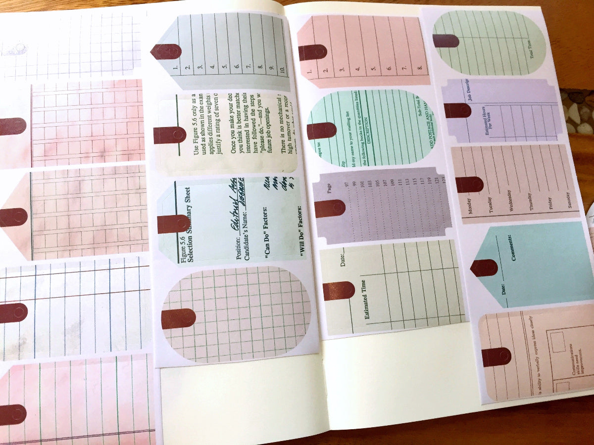 LihaoPaper - Vintage Tag kiss-cut paper tape SAMPLES