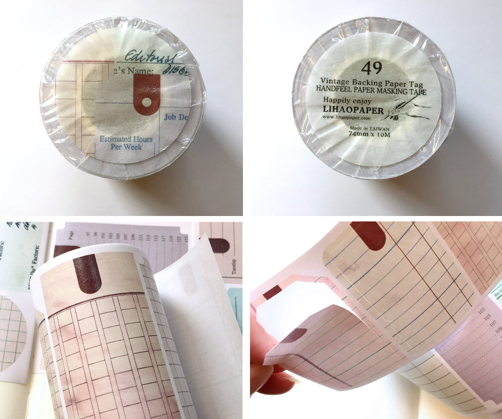 LihaoPaper - Vintage Tag kiss-cut paper tape SAMPLES