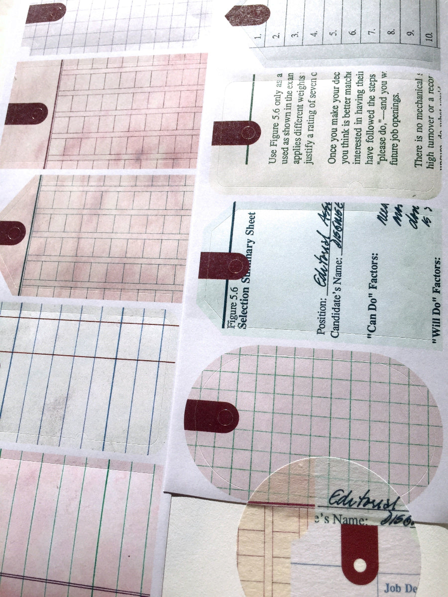 LihaoPaper - Vintage Tag kiss-cut paper tape SAMPLES