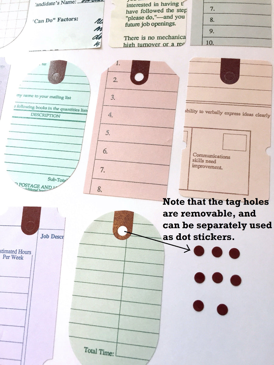 LihaoPaper - Vintage Tag kiss-cut paper tape SAMPLES