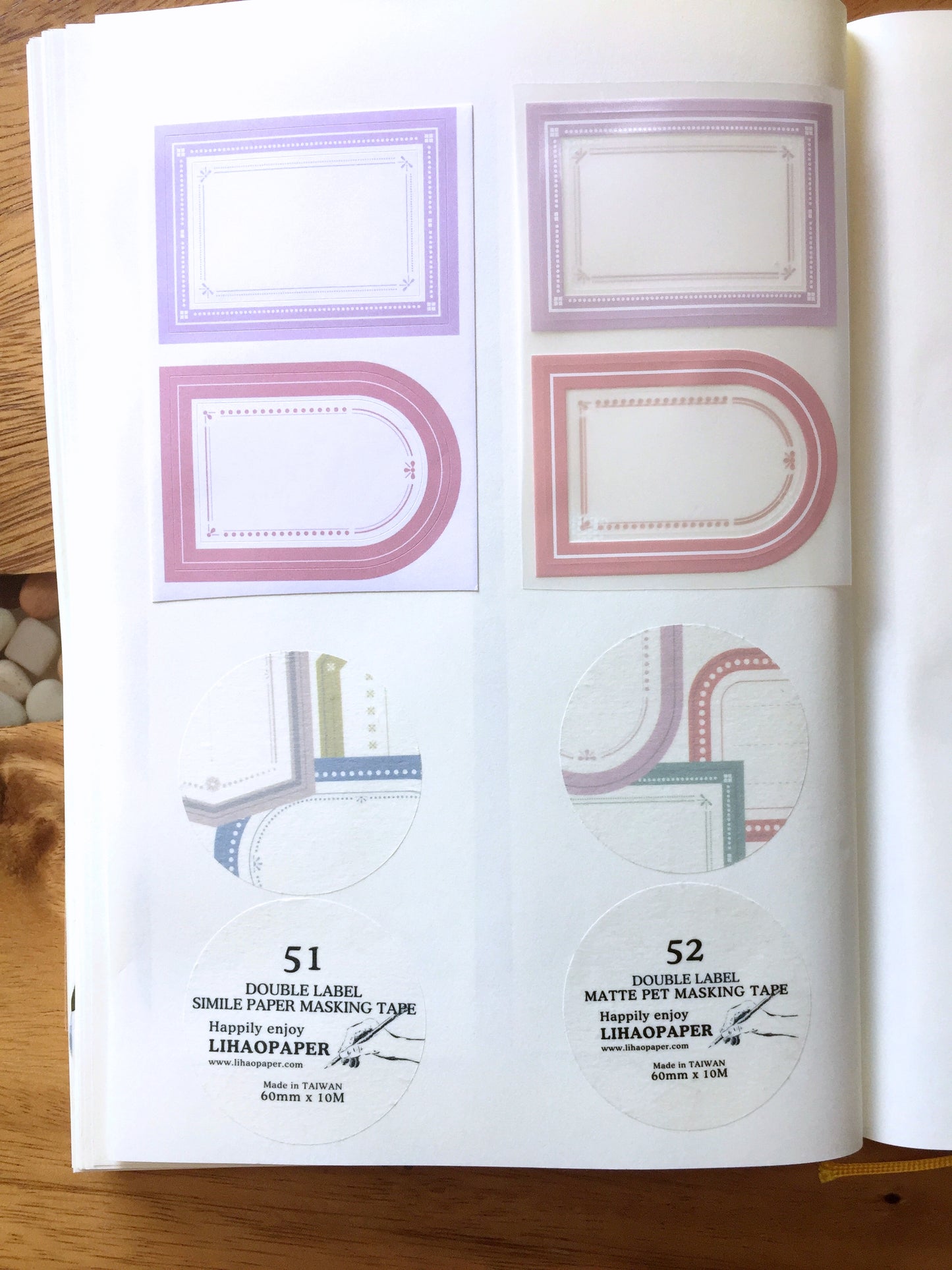 LihaoPaper - No. 51 Double Label kiss-cut paper tape SAMPLES